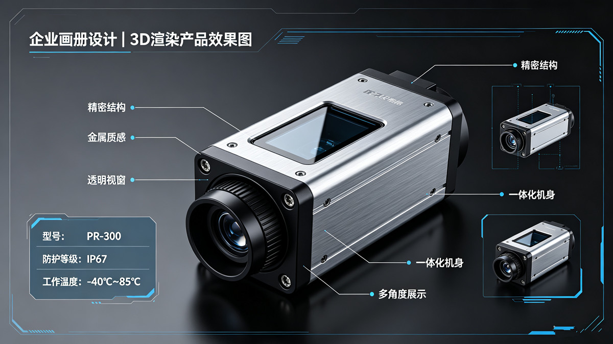 企业画册设计 3D渲染产品图