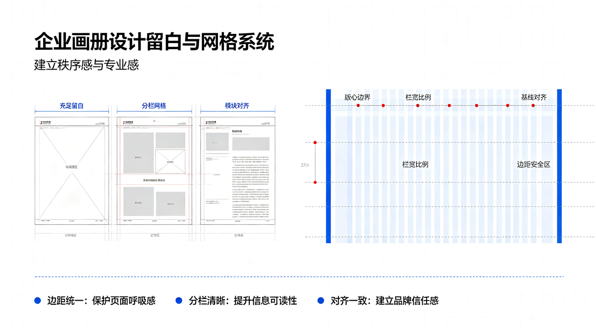 企业画册设计留白与网格系统参考