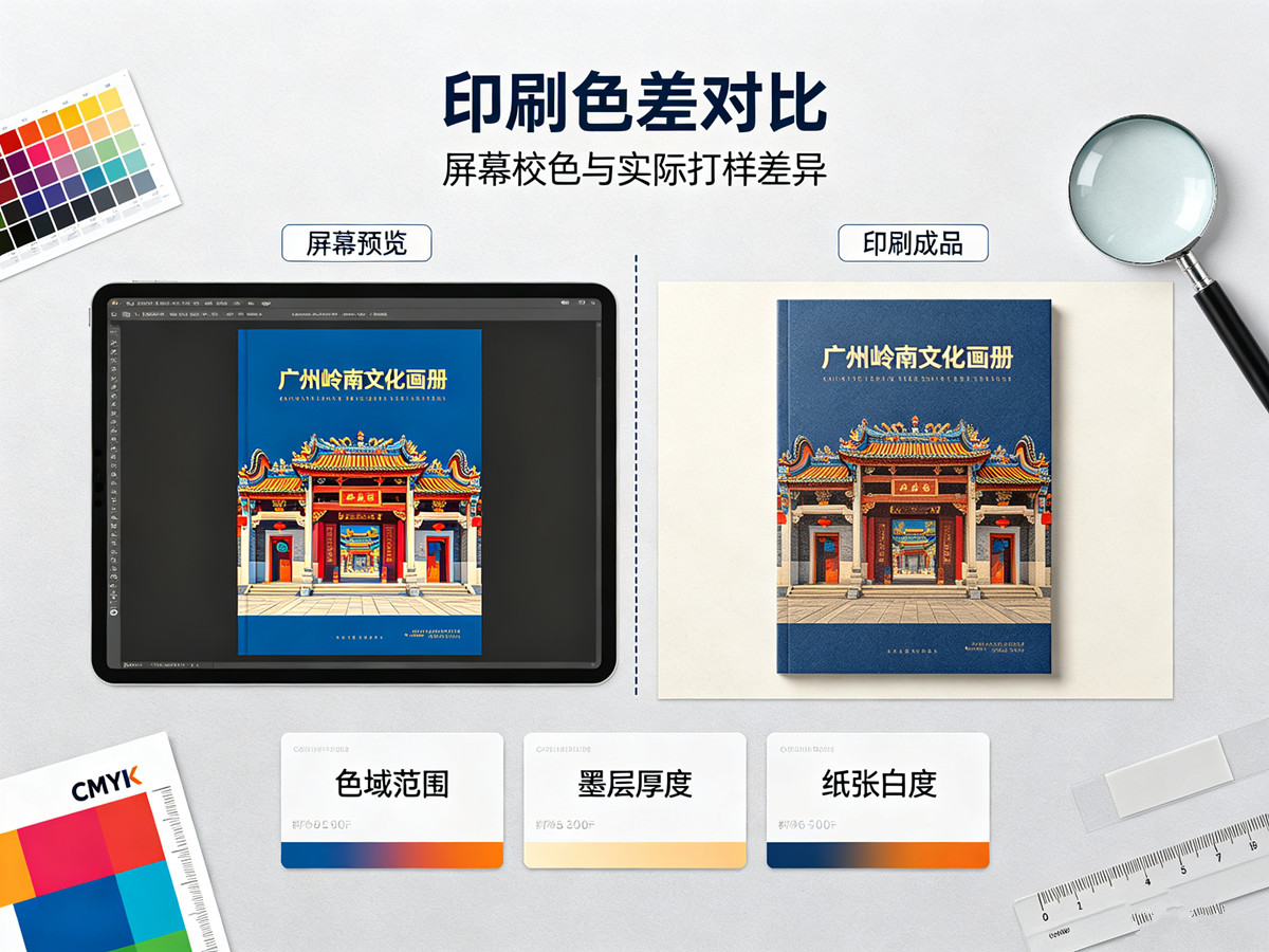 广州画册设计印刷色差大对比图-优诺品牌设计